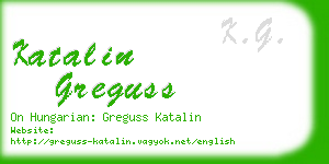 katalin greguss business card